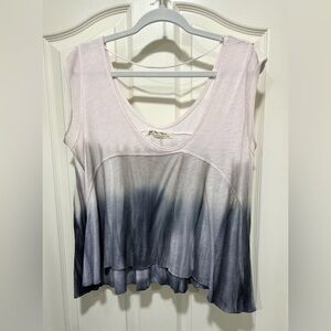 Free People Ombre Watercolor Scoop Top